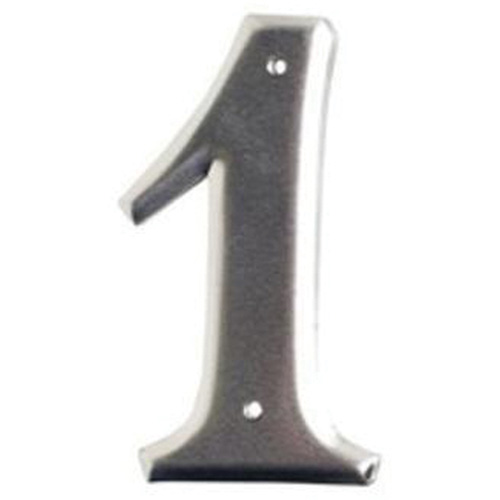 Aluminum Embossed Number and Letter Labels, Pack of 10, 1, Colours, Silver, Character Height, 3"