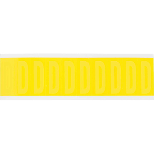 Repositionable Individual Number & Letter Labels, Each, Blank, Colours, Yellow, Character Height, 2", 10