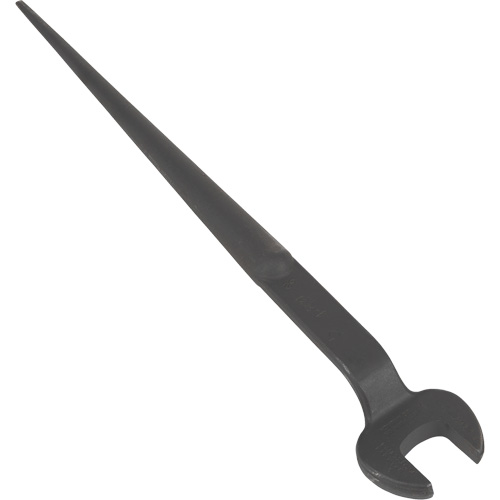 Spud Wrench, Each, 14-3/4", Size, 1", Finish, Black Oxide, Handle Type, Plain, Offset, Connecting Steel Members, Nut Type, U.S. Regular, Bolt Size