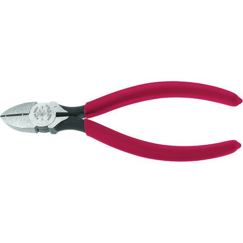 Diagonal Cutting Pliers, Telephone Work Pliers, Type D-6, Each, 6-1/8", 0.030" and 0.045", Handle Colour, Red