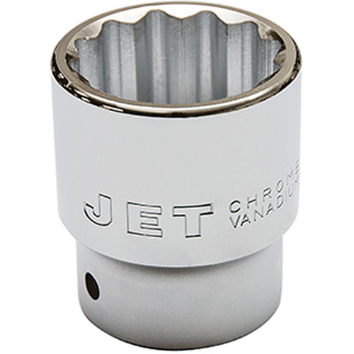 Chrome Socket, Each, 3/4", Socket Size, 38 mm, No. of Points, 12, Type, Hand/Standard, Length