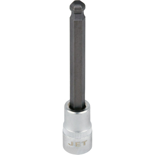 Bit Socket, Each, Hex Ball, Drive Size, 3/8", Tip Size, 1/4", Overall Length, 4"
