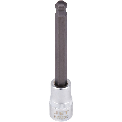 Bit Socket, Each, Hex Ball, Drive Size, 3/8", Tip Size, 10 mm, Overall Length, 4"