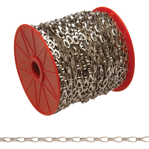 Craft Sash Chain, Working Load Limit, 29 lbs. (0.0145 tons), Chain Length, 164' (50 m), Chain Grade, Not Graded, Trade Size, #2