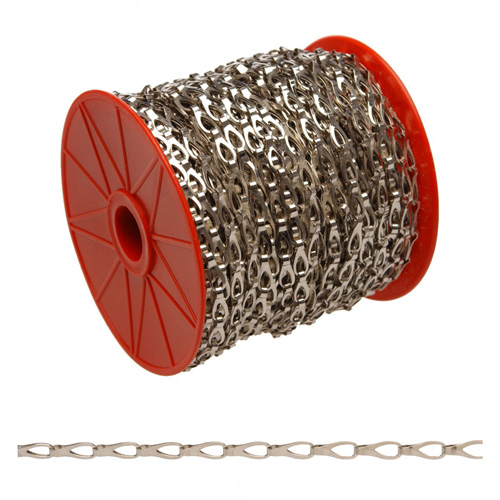 Craft Sash Chain, Working Load Limit, 25 lbs. (0.0125 tons), Chain Length, 82' (25 m), Chain Grade, Not Graded, Trade Size, #3