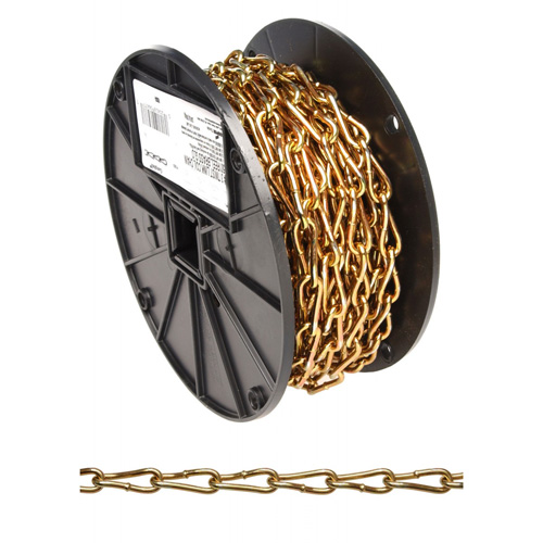 Twist Link Coil Chain, Working Load Limit, 240 lbs. (0.12 tons), Chain Length, 50' (15.24 m), Chain Grade, Not Graded, Trade Size, #3