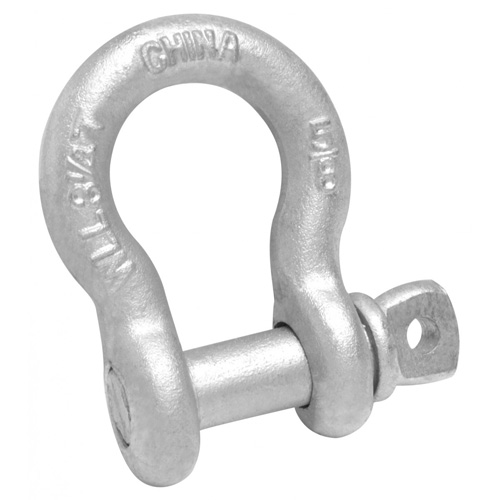 Anchor Shackle, Each, 1", Capacity, 17000 lbs. (8.5 tons), Shackle Type, Screw Pin, Shackle Bow Finish, Hot Dip Galvanized, Drop-Forged Carbon Steel