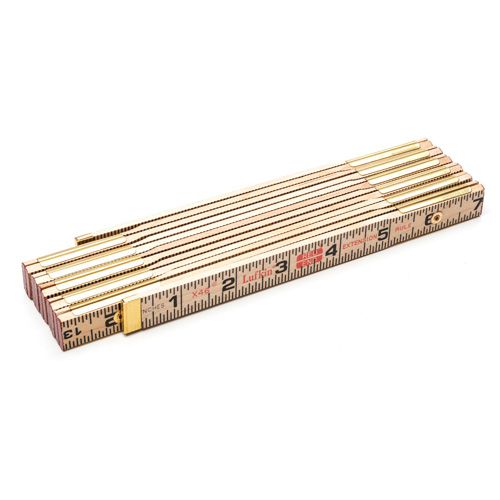 Folding Rule, Length, 6', Graduations, 1/16", Material, Wood, Manufacturer's Warranty, Limited Lifetime