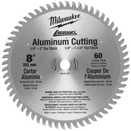 Circular Saw Blade, 8", 60 Teeth, Non-Ferrous Use