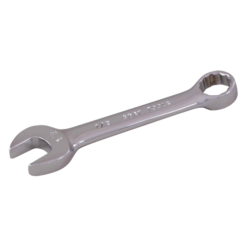 Stubby Combination Wrench, No. of Points, 12, Length, 3-1/5", Size, 6 mm, Finish