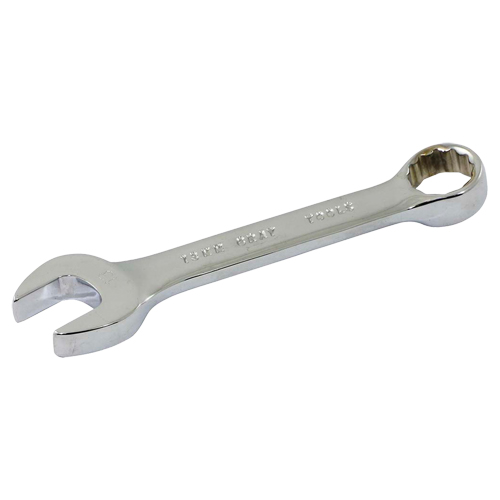 Stubby Combination Wrench, No. of Points, 12, Length, 4-11/32", Size, 13 mm, Finish
