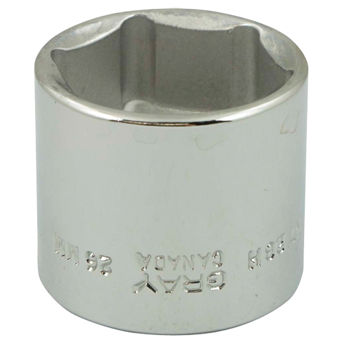 Socket, Each, 3/8", Socket Size, 10 mm, Overall Length, 23.83 mm, No. of Points, 6, Type