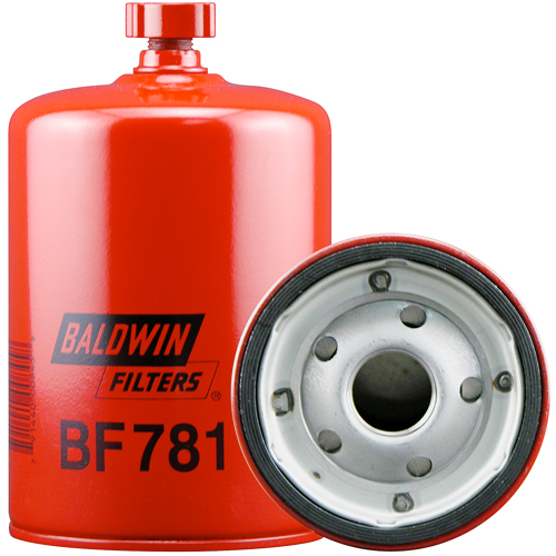 BF781 Primary Spin-On Fuel Filter with Drain, Each, 6-1/8", Outside Diameter, 3-11/16"