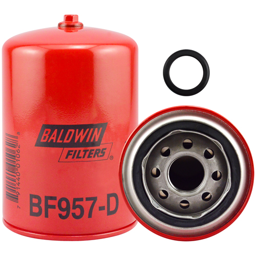 BF957-D Spin-On Fuel Filter, Each, 5-7/16", Outside Diameter, 3-11/16"