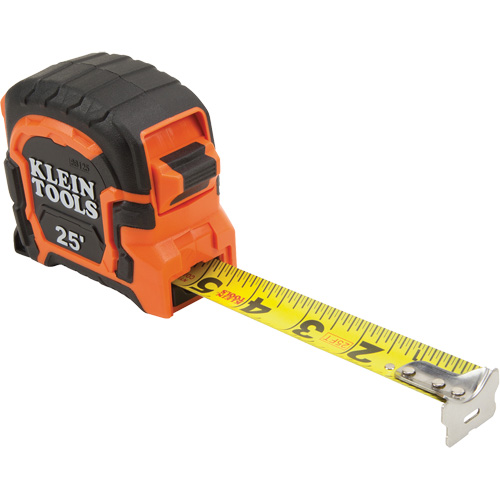 Double Hook Magnetic Tape Measure, 1" x 25', 1/16" Graduations Each