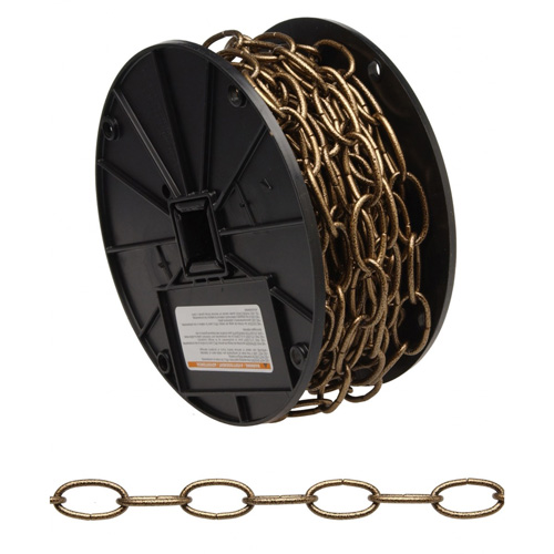 Decorator Chain, Roll, 35 lbs. (0.0175 tons), Chain Length, 60' (18.3 m), Chain Grade, Not Graded, Trade Size, #10, Material, Reel