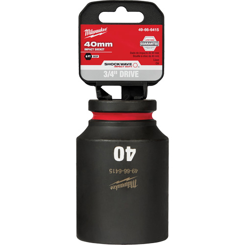 Shockwave™ Impact Duty™ Socket, Drive Size, 3/4", Socket Size, 4 mm, No. of Points, 6
