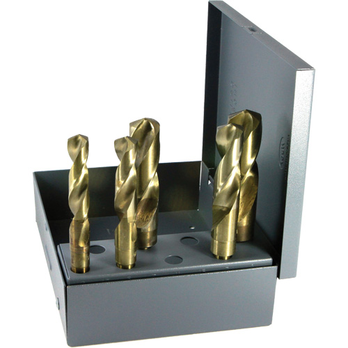 Drillco® S & D Imperial Drill Bit Set, Each, 5, Material, Cobalt, 1/2", Finish, Bronze