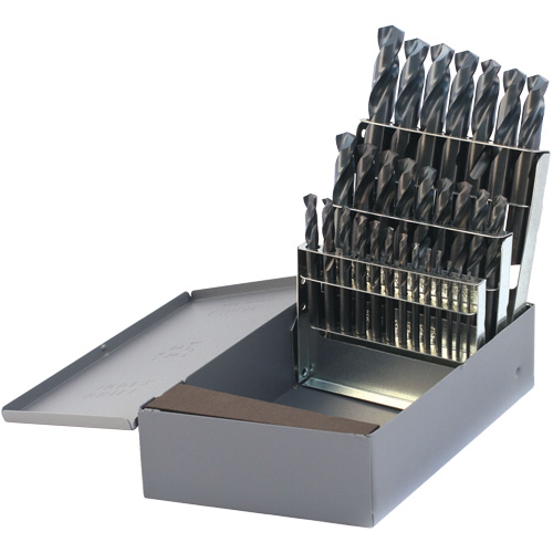 Drillco® USA Heavy-Duty Stubby Screw Machine Length Drill Bit Set, Each, 29, Material, High Speed Steel, Black Oxide