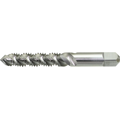 Drillco® Spiral Flute Hand Tap, Each, High Speed Steel, Thread Size, 3/8"-16, No. of Flutes, 3, Chamfer Type, Plug, Bright