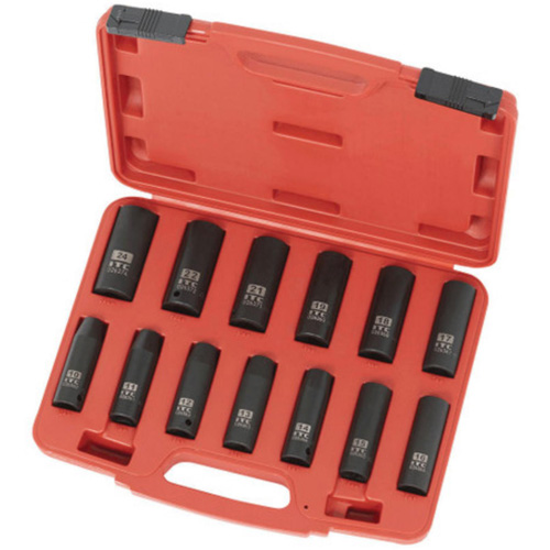 Drive Size, 1/2", Impact, Length, Deep, No. of Pieces, 13, ANSI, GGG-W-660A, Finish, Black Phosphate, Material