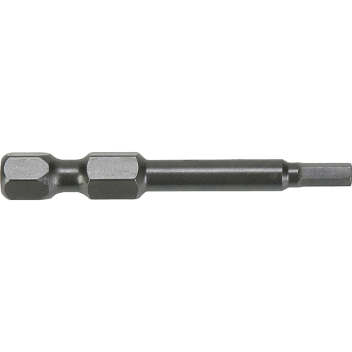 1/4" Metric Hex Power Bits, Each, Hex, Drive Size, 1/4", Tip Size, 1.5 mm, Overall Length, 1-15/16"