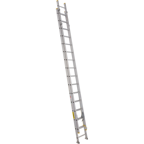 Industrial Heavy-Duty Extension Ladders, Max. Open Height, 29', Material, Aluminum, Capacity, 300 lbs., Outside Width, 18.5", Nominal Length, 32', Weight, 69 lbs.