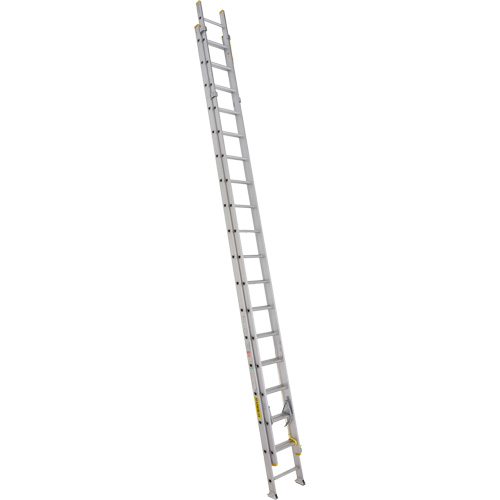 Industrial Heavy-Duty Extension Ladders, Max. Open Height, 32', Material, Aluminum, Capacity, 300 lbs., Outside Width, 18.5", Nominal Length, 36', Weight, 78 lbs.