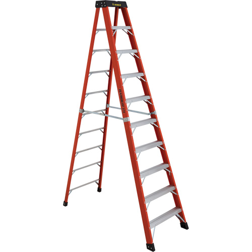 Industrial Extra Heavy-Duty Stepladders (6800 AA Series), Nominal Height, 10', Material, Fibreglass, Capacity, 375 lbs., Base Width, 30.25", Approx. Weight, 44 lbs., Highest Standing Height, 90"