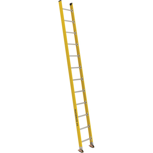 Industrial Extra Heavy-Duty Straight Ladders (5600 Series), Nominal Height, 12', Material, Fibreglass, Capacity, 375 lbs., Outside Width, 17.625", Inside Width, 15", Weight, 24 lbs.