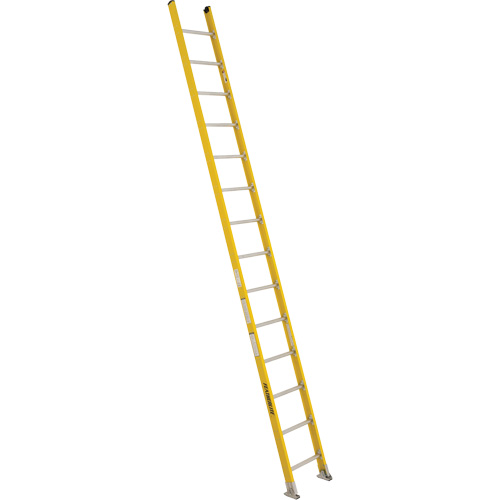 Industrial Extra Heavy-Duty Straight Ladders (5600 Series), Nominal Height, 14', Material, Fibreglass, Capacity, 375 lbs., Outside Width, 17.625", Inside Width, 15", Weight, 28 lbs.