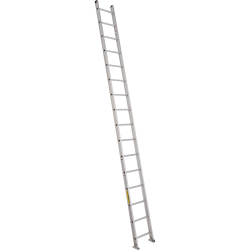 Industrial Heavy-Duty Extension/Straight Ladders, Nominal Height, 16', Material, Aluminum, Capacity, 300 lbs., Outside Width, 18", Weight, 24 lbs.