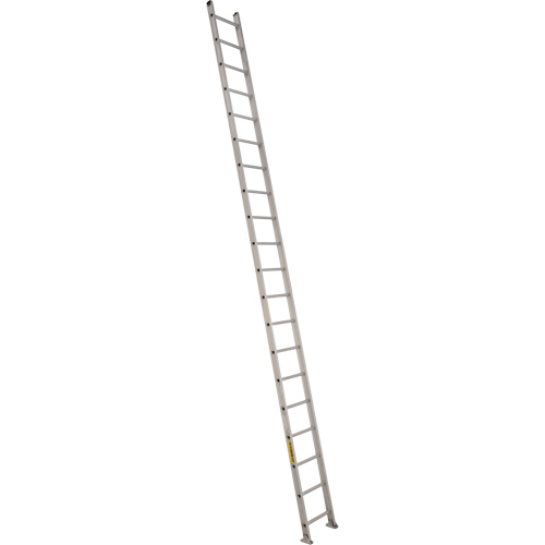 Industrial Heavy-Duty Extension/Straight Ladders, Nominal Height, 20', Material, Aluminum, Capacity, 300 lbs., Outside Width, 18", Weight, 30 lbs.