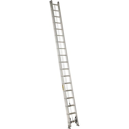 Industrial Heavy-Duty Extension/Straight Ladders, Max. Open Height, 32', Material, Aluminum, Capacity, 300 lbs., Outside Width, 18.25", Nominal Length, 36', Weight, 69 lbs.