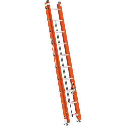 Each, 20', Material, Fibreglass, Capacity, 300 lbs., Rung Type, D, ANSI Type,  45.5 lbs. (20.6 kg), Max. Extended Length, 17' 4" (5.3 m), Highest Standing Level