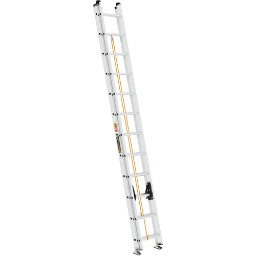 Each, 24', Material, Aluminum, Capacity, 250 lbs., Rung Type, D, ANSI Type, 43.1 lbs. (19.5 kg), Highest Standing Level, 17' 2" (5.2 m), Length of Sections
