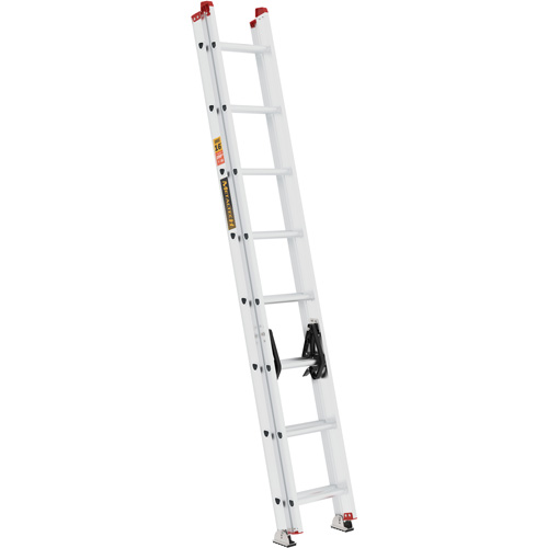 16', Material, Aluminum, Capacity, 200 lbs., Rung Type, D, ANSI Type, 20.6 lbs. (9.3 kg), Max. Reach, 16' 2" (4.9 m), Max. Extended Length