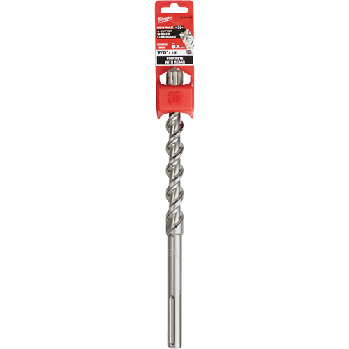 4-Cutter Rotary Hammer Drill Bit, Each, 1", Overall Length, 22", Shank Type, Spline