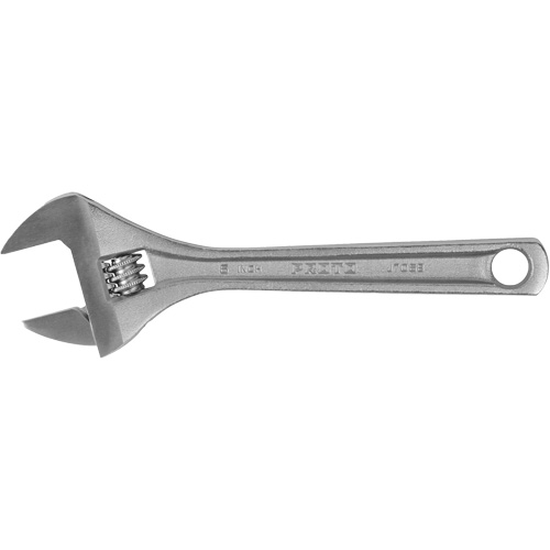 Adjustable Wrench, Each, 6", Finish, Plain, Handle Type, Plain