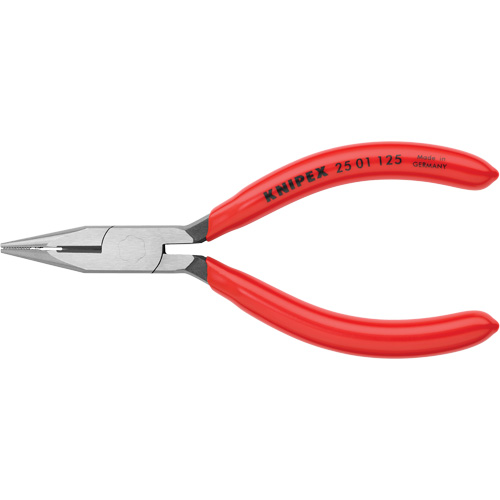 Long Nose Pliers with Cutter, Each, 5", 1/16", Cutting Capacity - Medium Hard Wire (Nail), 3/32", Jaw Length