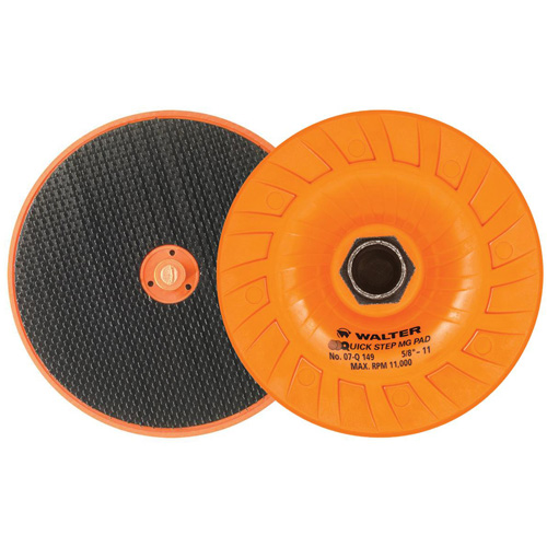Quick-Step™ Mega-Grip Backing Pad, Each, 4-1/2", Arbor Size, 5/8"-11