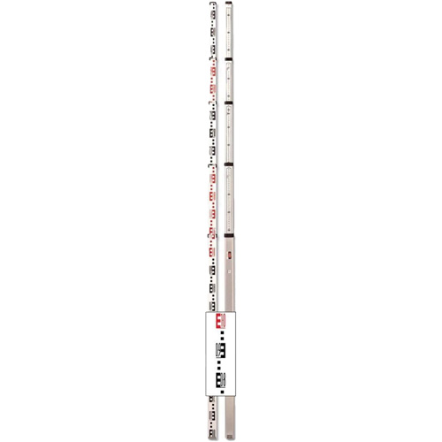 Dual Face Measuring Rod, Each, Aluminum, Length, 16', 5, Includes, Aluminum Rod; Snap-On Circular Vial, Measurement
