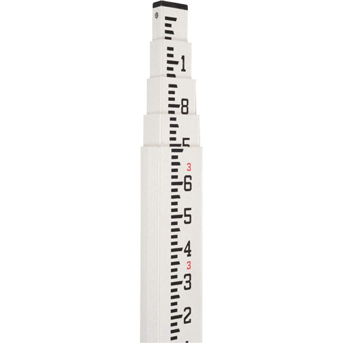 Telescoping Measuring Rod - 10ths & 100ths, Each, Fibreglass, Length, 16', 5, Measurement, Feet/10ths/100ths