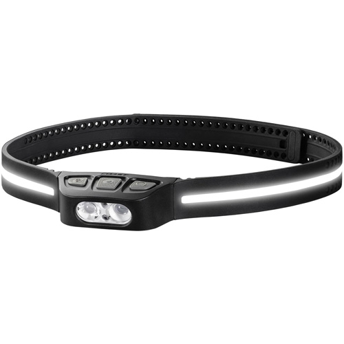 Lamp Type, LED, 515, Run Time Hrs. (High), 2.5, Battery Type, Rechargeable, Body Colour, Black, Beam Distance (High), 295' (90 m), Beam Distance (Flood High), 148' (45 m), Beam Distance (Flood Low)