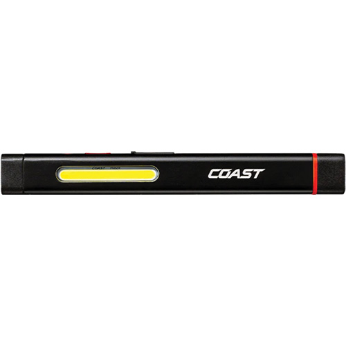 Lamp Type, LED, 140, Run Time Hrs. (High), 3, Battery Type, Rechargeable, Body Colour, Black, Beam Distance (High), 131' (40 m), Dimensions, 6.1" x 0.8" x 0.625", Light Output (Area Light Low)