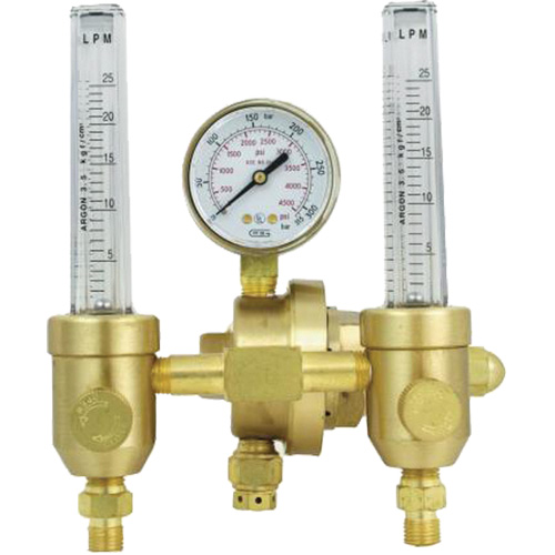 Dual Flowmeter Regulator, Gas Service, Carbon Dioxide/Argon, Inlet Connection, CGA580