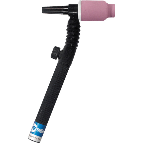 Air (Gas) Cooled Torches - WP-9, Type, Air (Gas) Cooled, Amps, 125, Max. Angle, 70°, Gas Valve, Knob & Stem