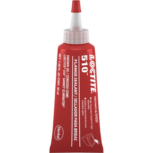 510™ High Temperature Flange Sealant, Format, 50 ml, Colour, Pink, Container Type, Tube, Cure Time, 24 h, Physical Form, Gel