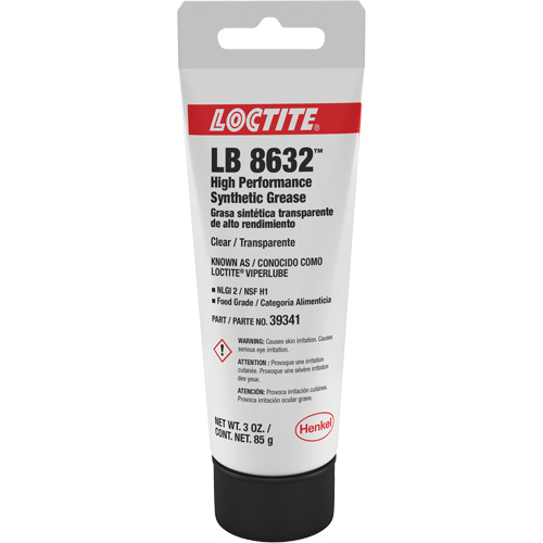 ViperLube® High Performance Clear Synthetic Grease, Format, 3 oz., Container Type, Tube, Specific Gravity, 0.83 to 0.85