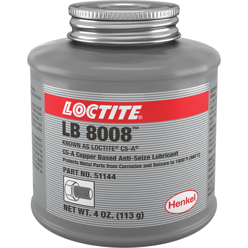 Copper Based Anti-Seize Lubricant, Format, 4 oz., Container Type, Brush Top Can, Max. Effective Temperature, 1800°F (982°C)